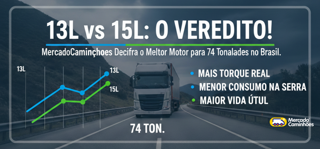 Motores 13L ou 15L? O MercadoCaminhões Decifra o Melhor Custo-Benefício para o Rodotrem de 74t