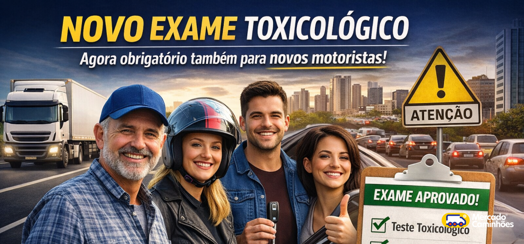 Novo exame toxicológico amplia exigência e passa a atingir mais motoristas no Brasil
